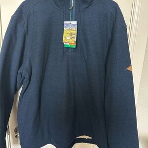 Orvis Men's Deep Blue Fleece 1/4 Zip-Up